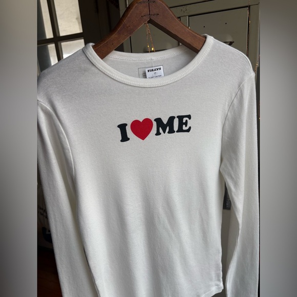 I Love Me Womens Long Sleeve Baby Tee - Picture 9 of 13